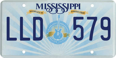 MS license plate LLD579