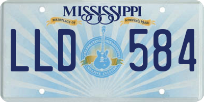 MS license plate LLD584