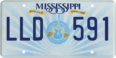 MS license plate LLD591