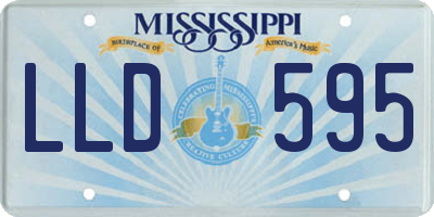 MS license plate LLD595
