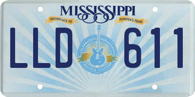 MS license plate LLD611