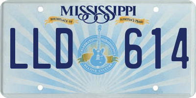 MS license plate LLD614