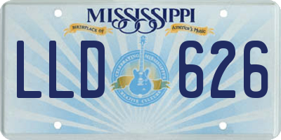 MS license plate LLD626