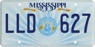 MS license plate LLD627