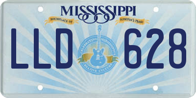 MS license plate LLD628