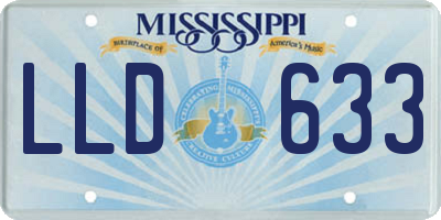 MS license plate LLD633