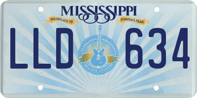 MS license plate LLD634