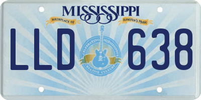 MS license plate LLD638