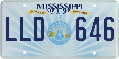 MS license plate LLD646