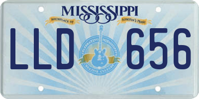 MS license plate LLD656