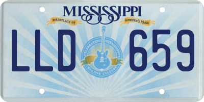 MS license plate LLD659