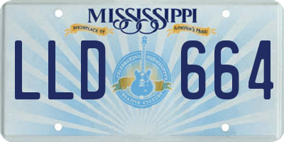 MS license plate LLD664