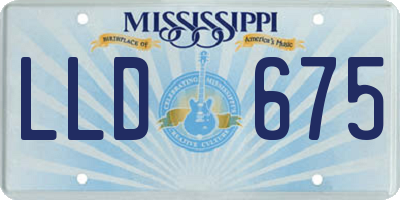 MS license plate LLD675