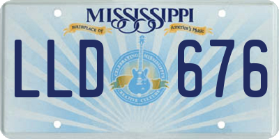 MS license plate LLD676