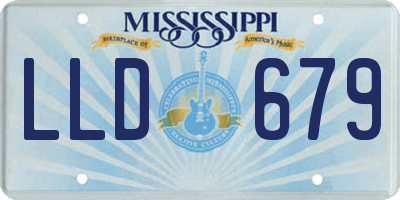 MS license plate LLD679