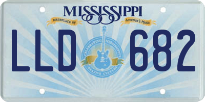 MS license plate LLD682