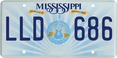 MS license plate LLD686