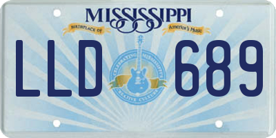 MS license plate LLD689