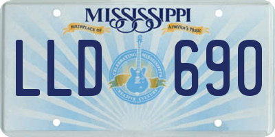 MS license plate LLD690