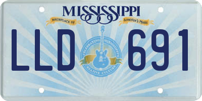 MS license plate LLD691