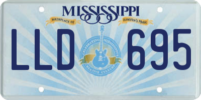 MS license plate LLD695