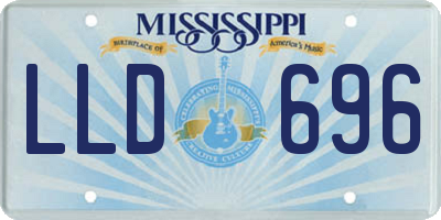 MS license plate LLD696