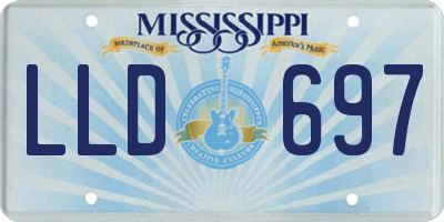 MS license plate LLD697