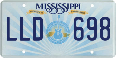 MS license plate LLD698