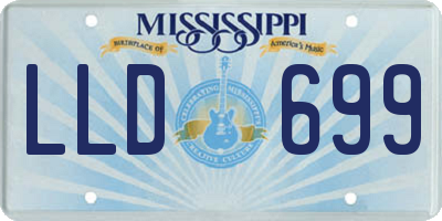 MS license plate LLD699
