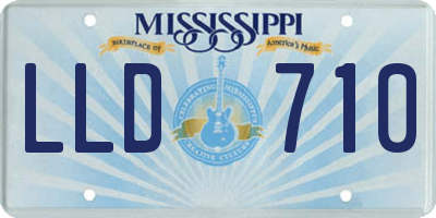 MS license plate LLD710