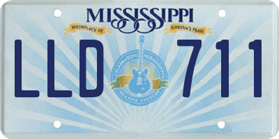 MS license plate LLD711