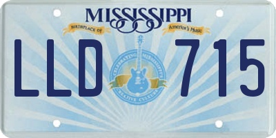 MS license plate LLD715
