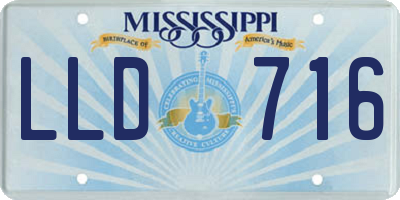 MS license plate LLD716