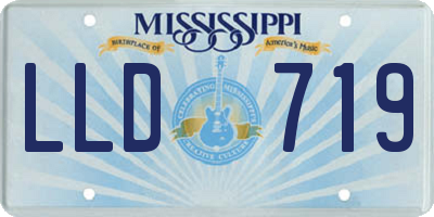 MS license plate LLD719