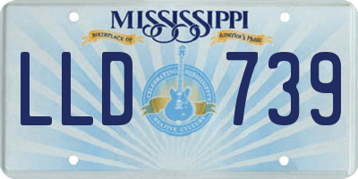 MS license plate LLD739