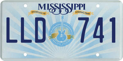 MS license plate LLD741
