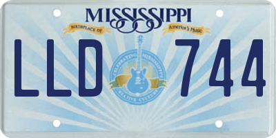 MS license plate LLD744