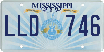 MS license plate LLD746