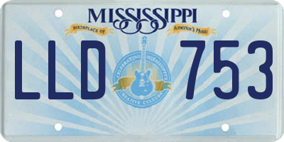 MS license plate LLD753