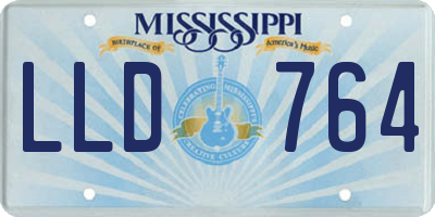 MS license plate LLD764