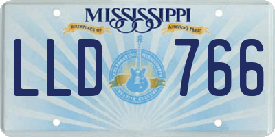 MS license plate LLD766