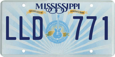 MS license plate LLD771