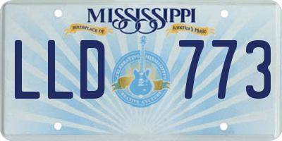 MS license plate LLD773