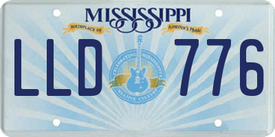 MS license plate LLD776