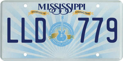 MS license plate LLD779