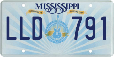 MS license plate LLD791