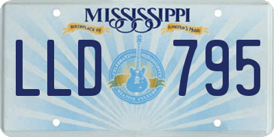 MS license plate LLD795