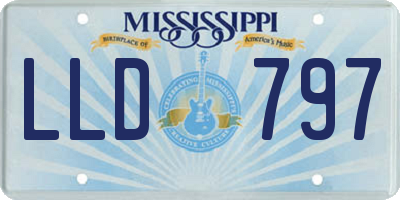 MS license plate LLD797