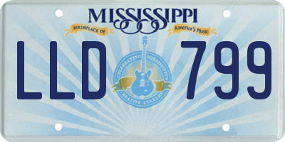 MS license plate LLD799