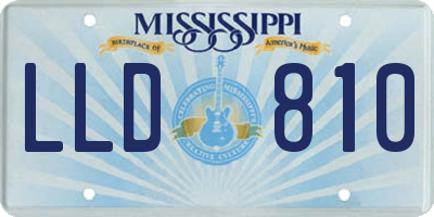 MS license plate LLD810
